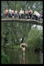 Kilted Dutchman jumping into river